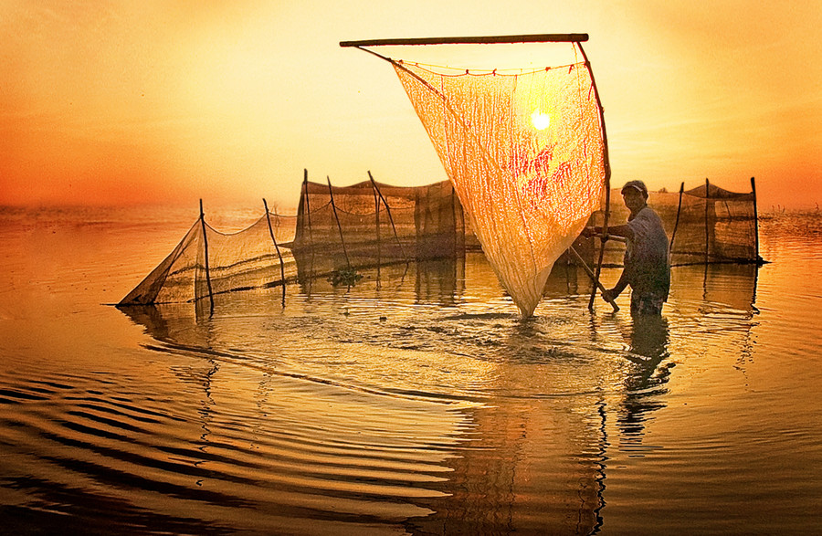 Làng chài thôn 3, xã Biển Hồ.