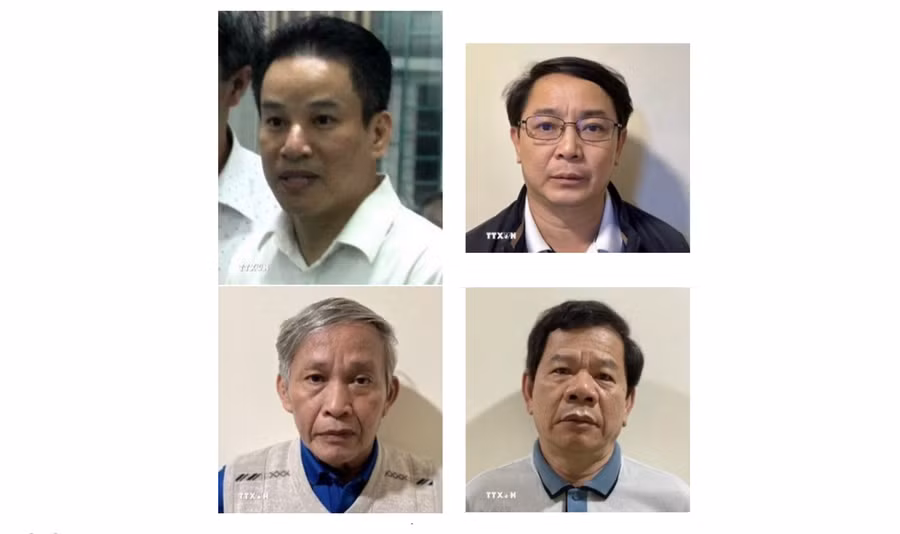 Từ trên xuống dưới, từ trái qua phải: Ông Nguyễn Thế Bình, ông Hà Hoàng Việt Phương, ông Cao Khoa và ông Đặng Văn Minh. (Nguồn: TTXVN)