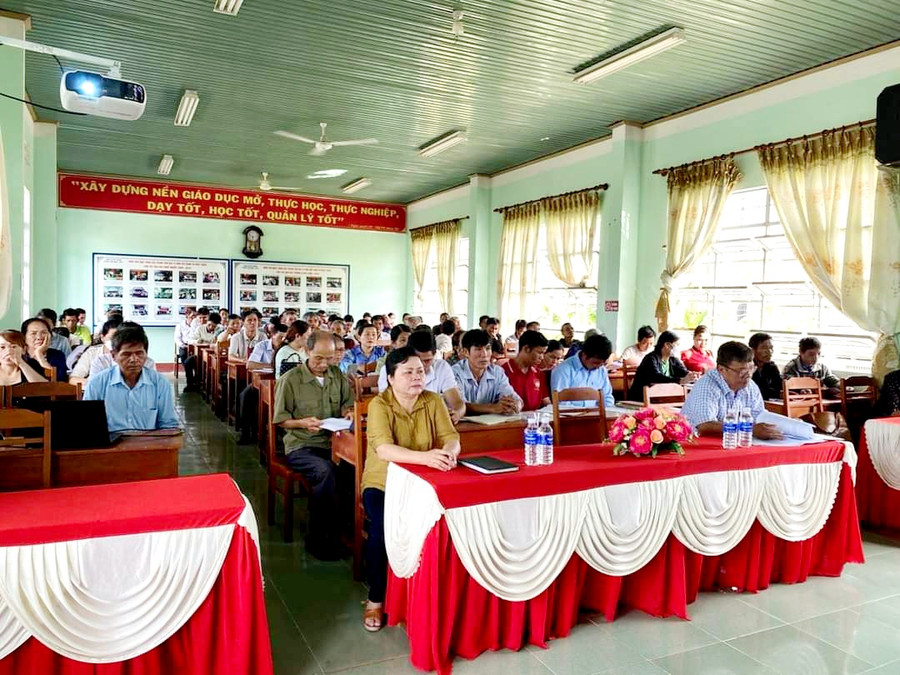 Quang cảnh lớp bồi dưỡng. Ảnh: Minh Ngân