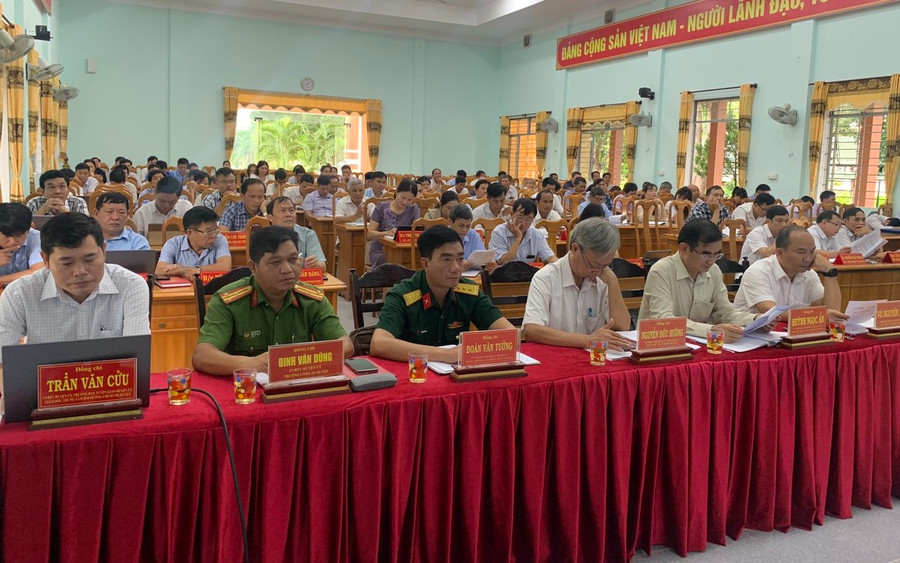 Quang cảnh hội nghị học tập quán văn bản các cấp. Ảnh: Thúy Ngọ