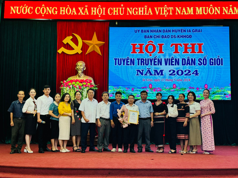 Ban chỉ đạo Dân số-Kế hoạch hóa gia đình huyện Ia Grai tổ chức Hội thi tuyên truyền viên dân số giỏi năm 2024. Ảnh: Minh Thoan Ban chỉ đạo Dân số-Kế hoạch hóa gia đình huyện Ia Grai tổ chức Hội thi tuyên truyền viên dân số giỏi năm 2024. Ảnh: Minh Thoan
