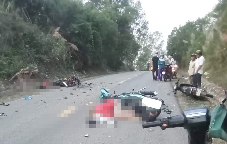 Hiện trường vụ tai nạn. Ảnh: M.N