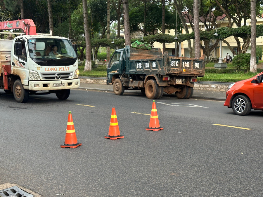 Hiện trường vụ tai nạn. Ảnh: Phạm Dực