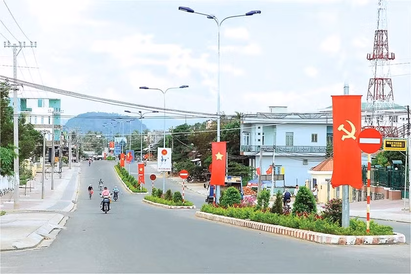 Một góc thị xã Ayun Pa. Ảnh: Đức Thụy