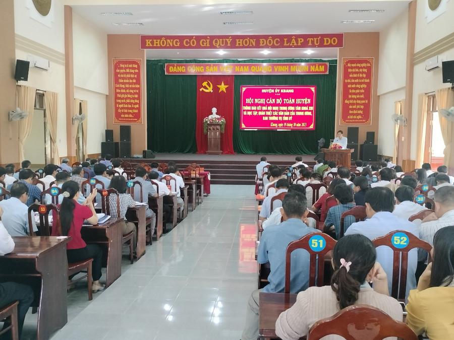 Quang cảnh hội nghị tại huyện Kbang. Ảnh: Minh Ngân Quang cảnh hội nghị tại huyện Kbang. Ảnh: Minh Ngân