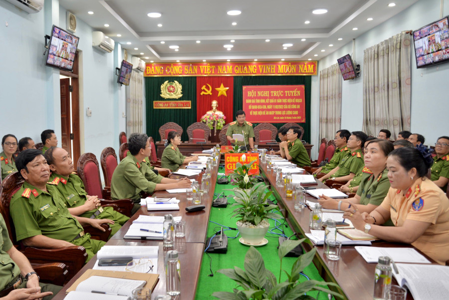 Quang cảnh hội nghị tại điểm cầu tỉnh Gia Lai. Ảnh: Nông Hòa