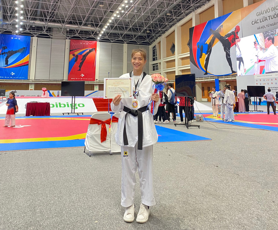 Nguyễn Thị Mai đã giành huy chương vàng ở hạng cân 46 kg. Ảnh: Nguyễn Nhật Nguyễn Thị Mai đã giành huy chương vàng ở hạng cân 46 kg. Ảnh: Nguyễn Nhật