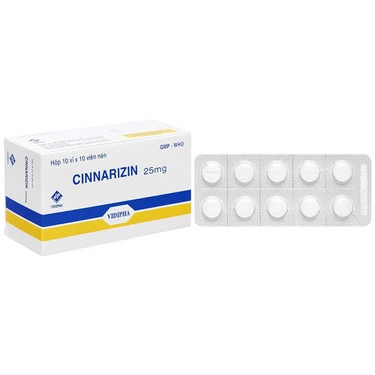 Cinarizin 25mg. Ảnh minh họa