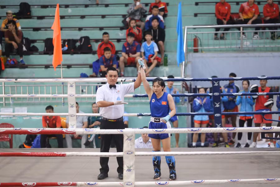 Võ sĩ Lê Thị Nhi sẽ đọ sức ở SEAGames 32 tại Campuchia. Ảnh: Văn Ngọc