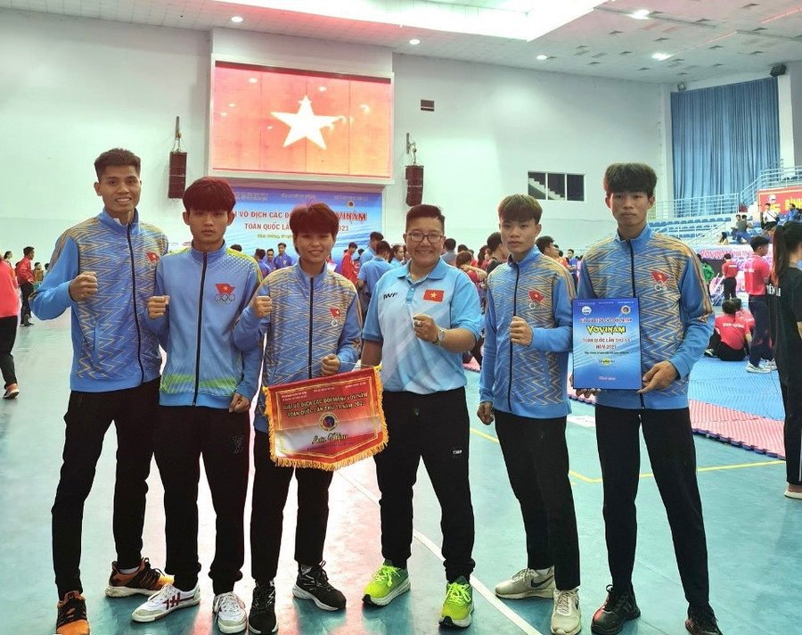 Đoàn Gia Lai tham gia giải đấu này với 5 vận động viên và 1 huấn luyện viên. Ảnh: Thiên Bình