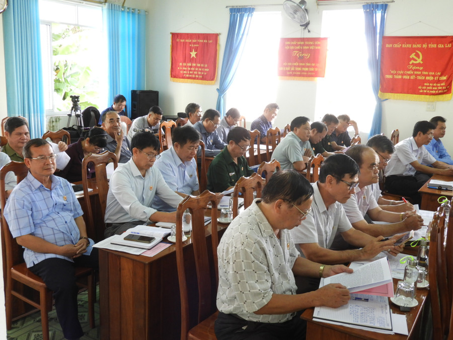 Đại biểu hội CCB các huyện, thị xã, thành phố trong tỉnh dự hội nghị. Ảnh Thanh Nhật Đại biểu hội CCB các huyện, thị xã, thành phố trong tỉnh dự hội nghị. Ảnh Thanh Nhật