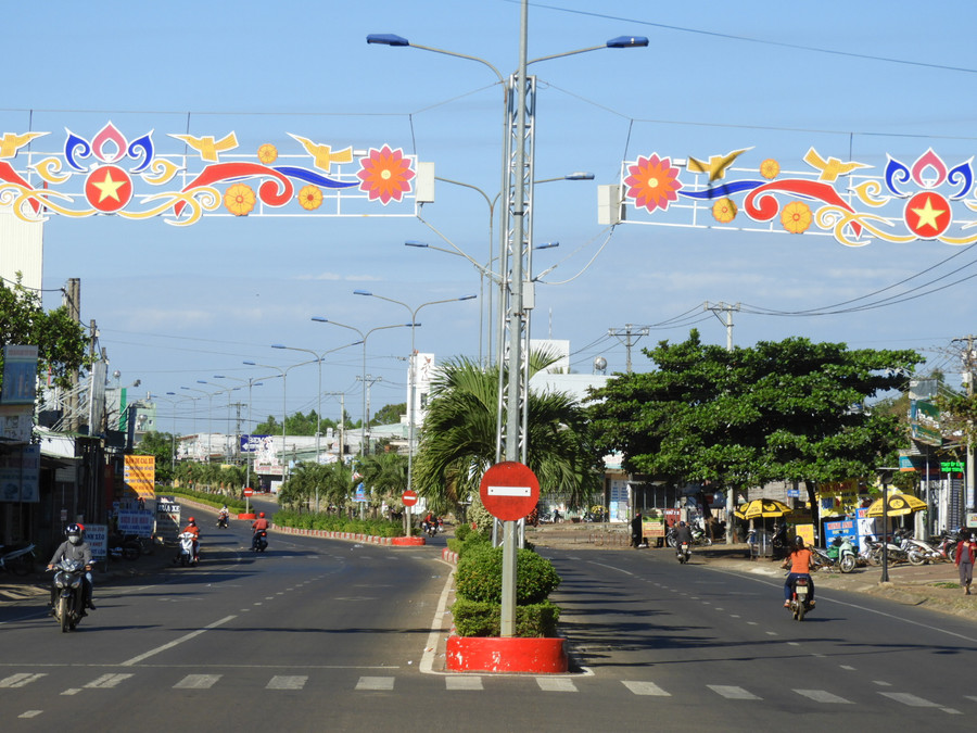 Một góc trung tâm huyện Ia Grai. Ảnh Thanh Nhật
