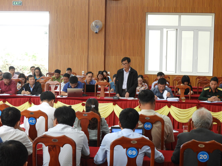 Lãnh đạo các ngành tham gia ý kiến tại hội nghị. Ảnh Thanh Nhật Lãnh đạo các ngành tham gia ý kiến tại hội nghị. Ảnh Thanh Nhật