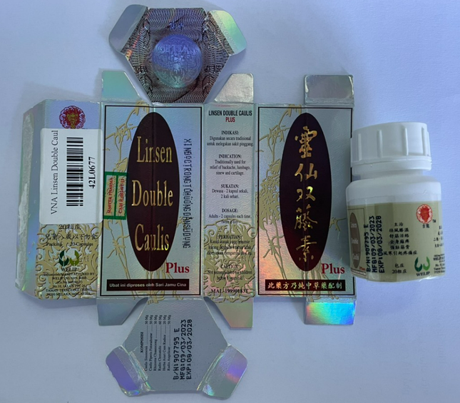 Thực phẩm chức năng giả trộn với tân dược vừa bị phát hiện. Ảnh: VIỆN KN THUỐC