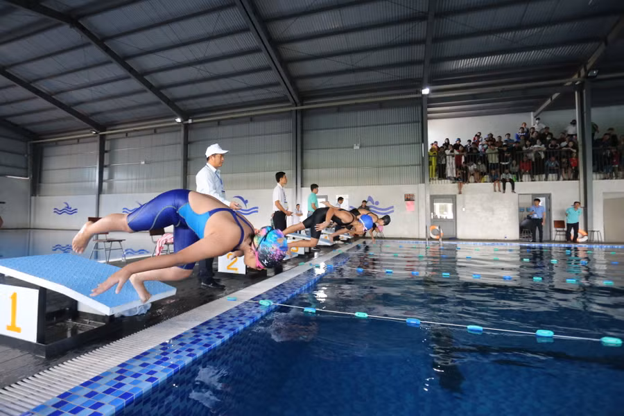 Môn Bơi lội có sự tham gia của hơn 250 VĐV. Ảnh: Văn Ngọc