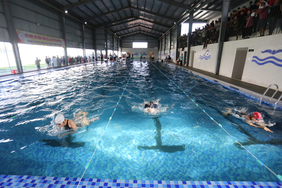 Môn Bơi lội được tổ chức ở Trường Quốc tế UKA. Ảnh: Văn Ngọc Môn Bơi lội được tổ chức ở Trường Quốc tế UKA. Ảnh: Văn Ngọc