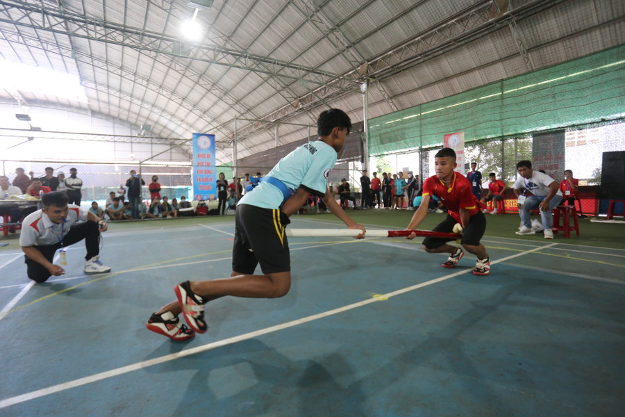 Môn thể thao truyền thống Đẩy gậy đã được đưa vào chương trình thi đấu. Ảnh: Văn Ngọc Môn thể thao truyền thống Đẩy gậy đã được đưa vào chương trình thi đấu. Ảnh: Văn Ngọc