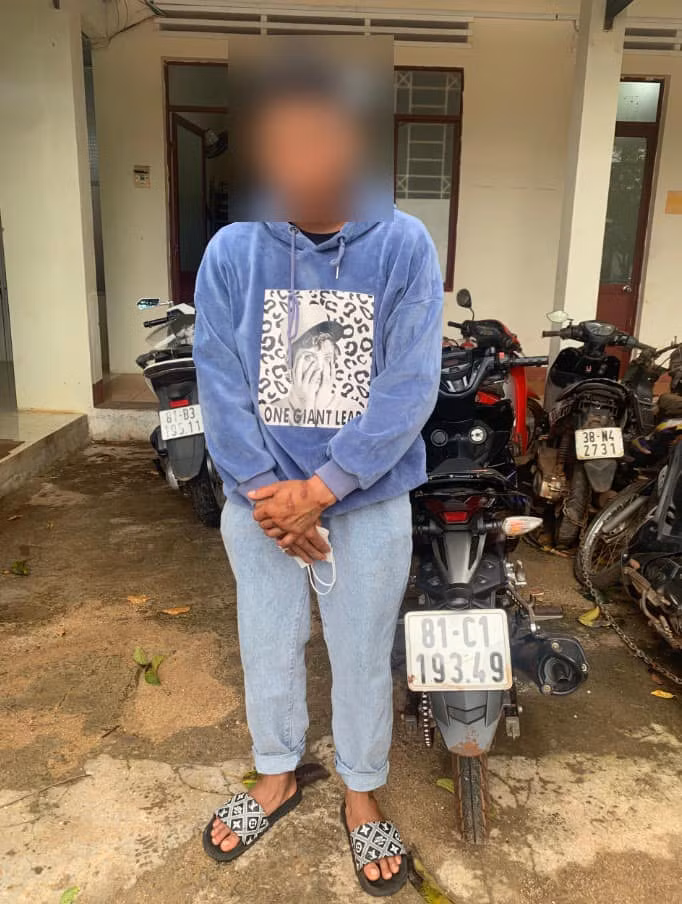 Hyi cùng phương tiện vi phạm. Ảnh: Công an Đak Đoa