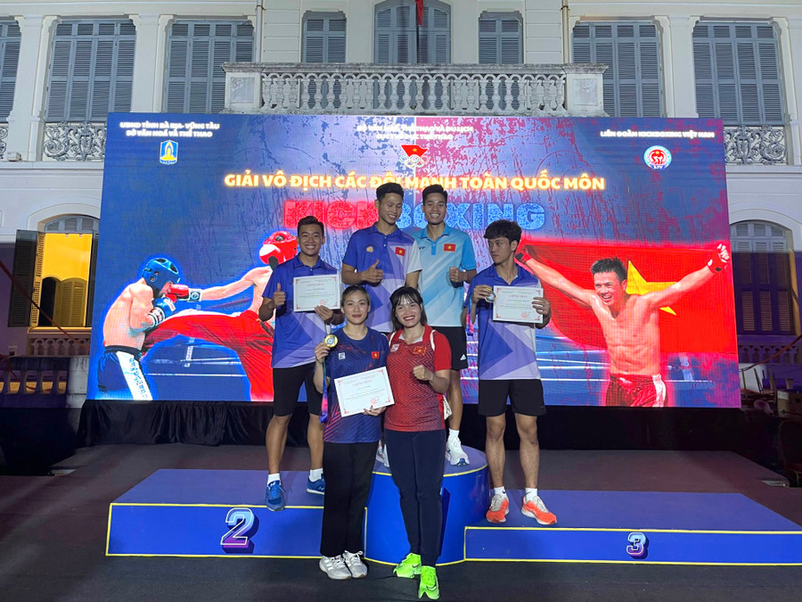 Các võ sĩ Gia Lai đã giành được 3 tấm huy chương ở giải lần này. Ảnh: Xoan Phạm