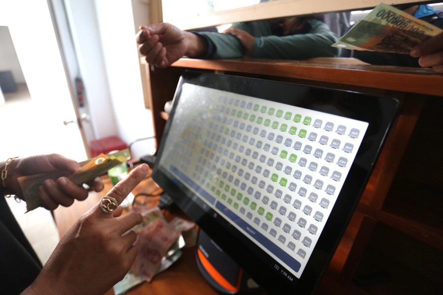 Phần mềm bán vé thể hiện chính xác vị trí của vé ở trên khán đài. Ảnh: Văn Ngọc Phần mềm bán vé thể hiện chính xác vị trí của vé ở trên khán đài. Ảnh: Văn Ngọc