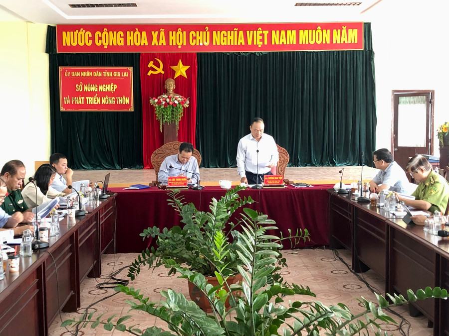 Quang cảnh cuộc họp Ban Chỉ đạo Chương trình phát triển lâm nghiệp bền vững tỉnh. Ảnh: Lê Nam Quang cảnh cuộc họp Ban Chỉ đạo Chương trình phát triển lâm nghiệp bền vững tỉnh. Ảnh: Lê Nam