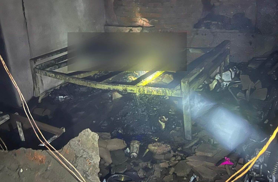 Hiện trường vụ án mạng. Ảnh: Huệ Nguyễn. Hiện trường vụ án mạng. Ảnh: Huệ Nguyễn.