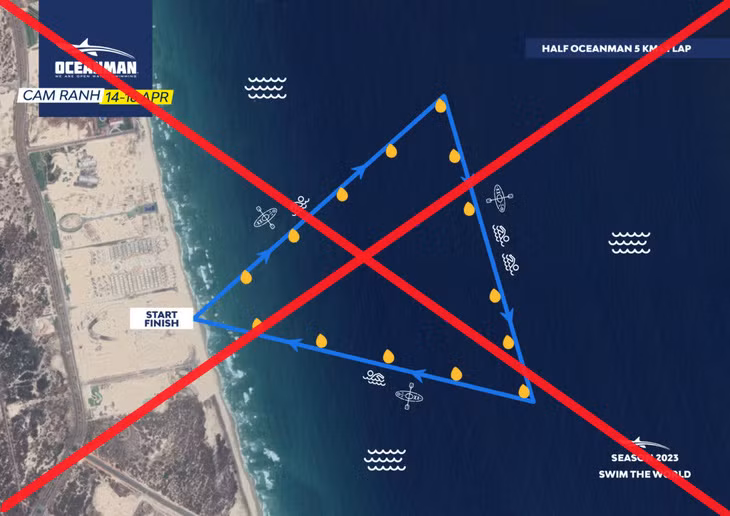 Khu dự kiến diễn ra giải bơi lội quốc tế Oceanman - Ảnh: Oceanman