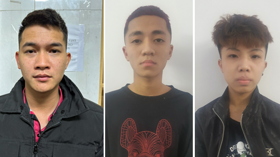 Nguyễn Duy Vượng (trái ảnh) và 2 đối tượng giúp sức tại cơ quan công an.