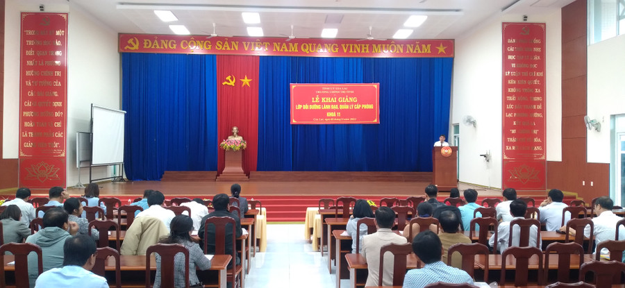 Quang cảnh buổi lễ khai giảng. Ảnh: Lê Anh