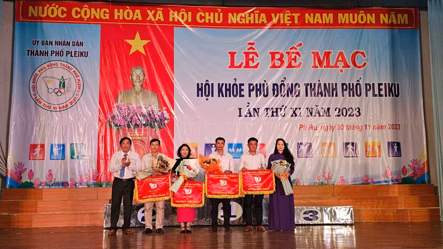 Các trường Tiểu học giành thứ hạng cao toàn đoàn ở Hội khỏe năm nay. Ảnh: Văn Ngọc