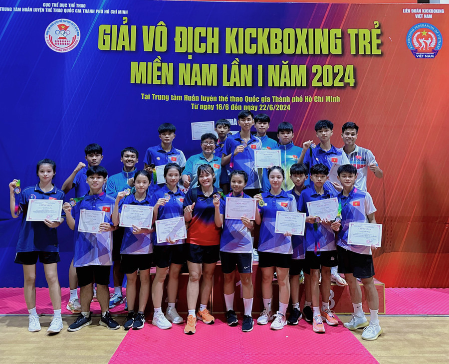 Các võ sĩ Gia Lai đã thi đấu xuất sắc trong lần đầu tiên giải được tổ chức. Ảnh: Xoan Phạm