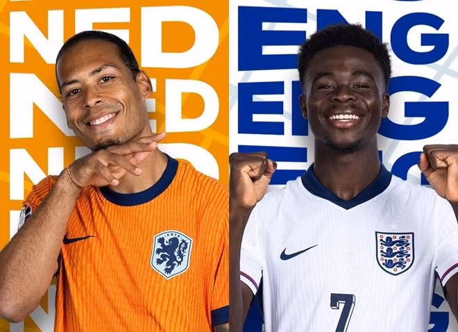 Hà Lan và Anh sẽ cạnh tranh cho tấm vé còn lại vào chơi trận chung kết. Ảnh: UEFA