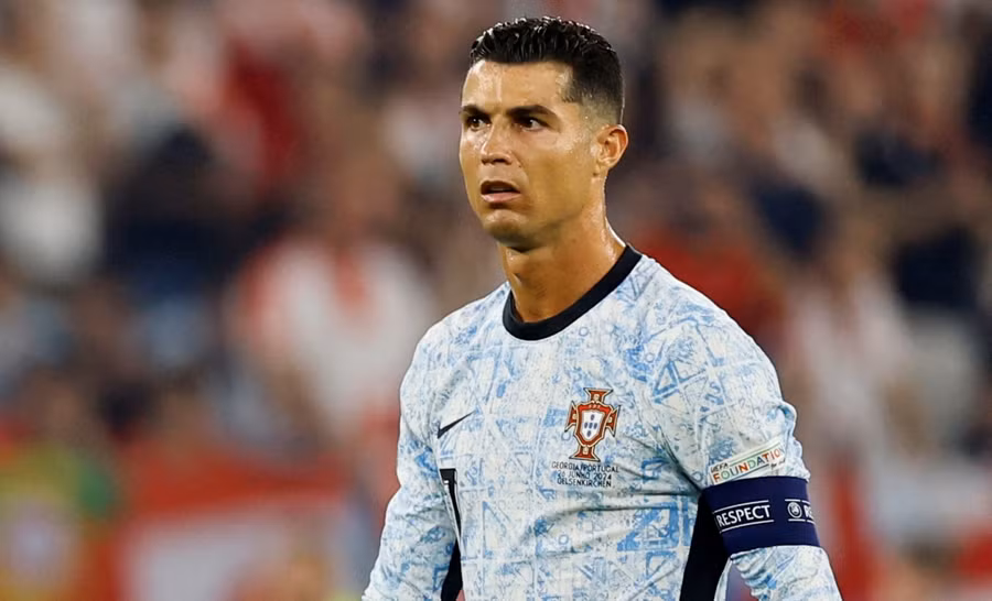 Ronaldo đang là cầu thủ sút nhiều nhất ở Euro 2024 song lại chưa có bàn thắng nào. Ảnh: UEFA
