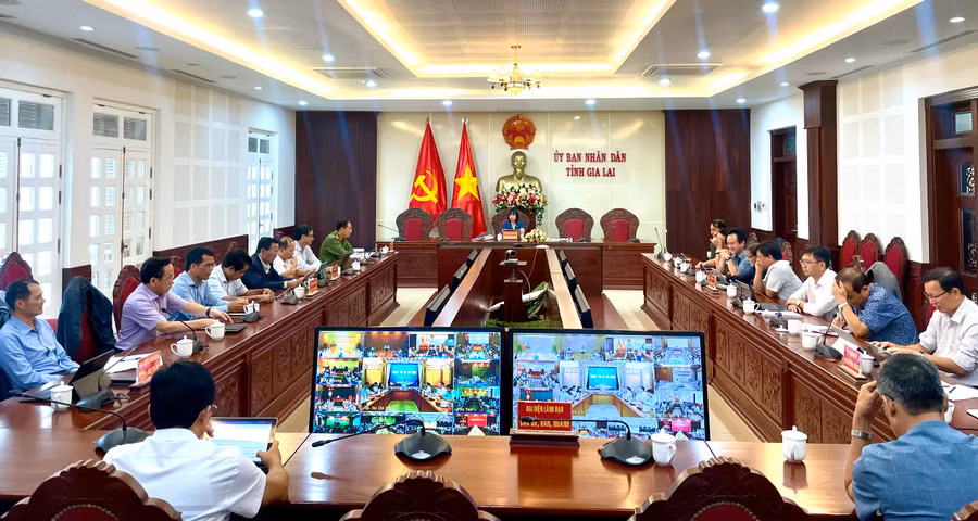 Quang cảnh phiên họp tại điểm cầu Gia Lai. Ảnh: Lam Nguyên