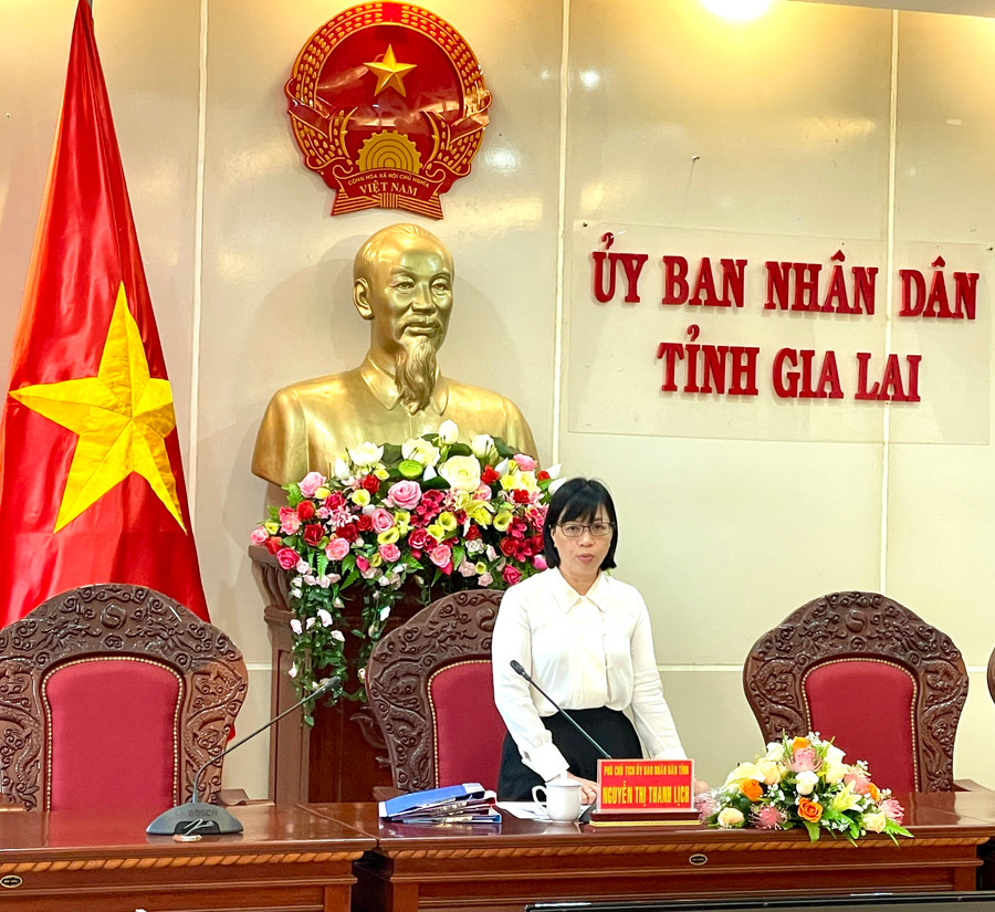 Phó Chủ tịch UBND tỉnh Nguyễn Thị Thanh Lịch đề nghị công tác tổ chức phải tôn vinh xứng tầm sự kiện. Ảnh: Lam Nguyên Phó Chủ tịch UBND tỉnh Nguyễn Thị Thanh Lịch đề nghị công tác tổ chức phải tôn vinh xứng tầm sự kiện. Ảnh: Lam Nguyên
