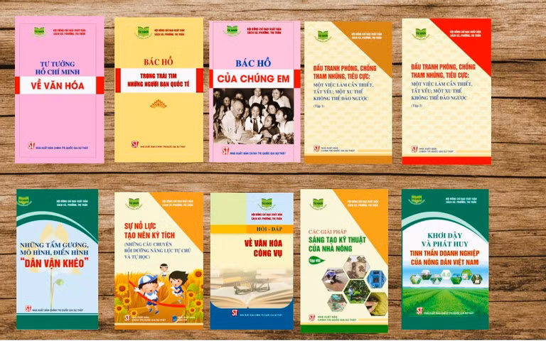 Một số đầu sách được Đề án cấp về cơ sở. Ảnh: Internet