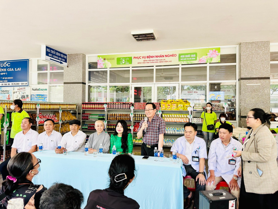 Ông Lý Minh Thái- Giám đốc Sở Y tế tỉnh Gia Lai phát biểu khai mạc tại chương trình. Ảnh: Như Nguyện z6646901332204-bdc58b85c0279611341170fee6ec5ebd.jpg