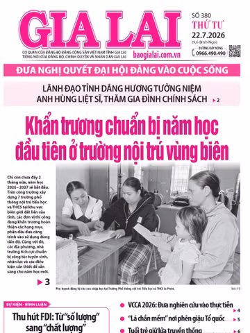Báo Gia Lai số thứ tư ngày 22-7-2026