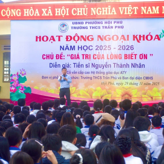 Giáo dục lòng biết ơn cho học sinh qua hoạt động ngoại khóa tại Trường THCS Trần Phú, tỉnh Gia Lai.