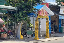 Quán cà phê Góc Phố do anh Q. làm chủ hiện đang được sửa chữa. Ảnh: Vũ Chi