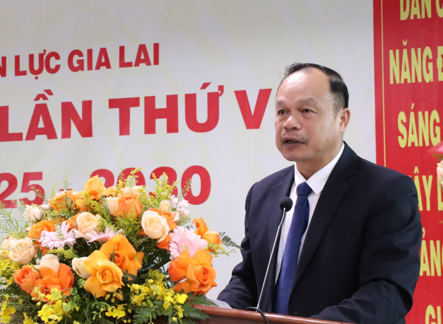 Phó Chủ tịch UBND tỉnh Dương Mah Tiệp phát biểu tại đại hội. Ảnh: H.D pho-chu-tich-ubnd-tinh-duong-mah-tiep-ghi-nhan-bieu-duong-nhung-ket-qua-dang-bo-cong-ty-dien-luc-gia-lai-da-dat-duoc-anh-ha-duy.jpg