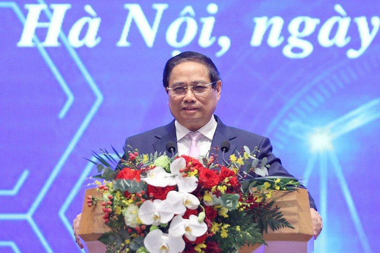 Thủ tướng Chính phủ Phạm Minh Chính phát biểu khai mạc buổi toạ đàm. Ảnh: VGP thu-tuong-chinh-phu-pham-minh-chinh-phat-bieu-tai-buoi-toa-dam-anh-vgp.jpg