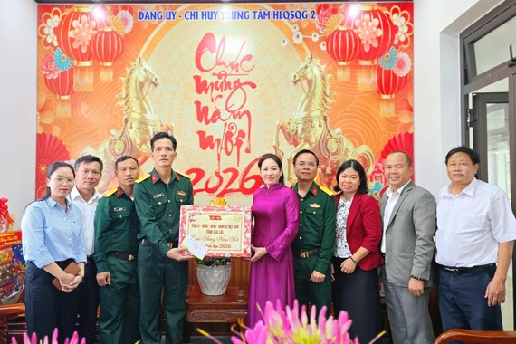 Phó Chủ tịch HĐND tỉnh Huỳnh Thúy Vân thăm, chúc Tết Trung tâm Huấn luyện quân sự quốc gia II