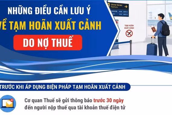 Những điều cần lưu ý về tạm hoãn xuất cảnh do nợ thuế