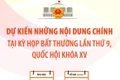 Dự kiến những nội dung chính tại Kỳ họp bất thường lần thứ 9, Quốc hội khóa XV