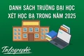 Danh sách trường đại học xét học bạ trong năm 2025