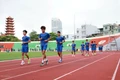 Đội tuyển điền kinh trẻ tỉnh Gia Lai tập luyện, chuẩn bị cho giải đấu.