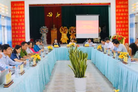 Quang cảnh hội nghị Ban Chấp hành Đảng bộ xã Ia Sao lần thứ 3. Ảnh: Vũ Chi