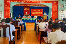 Quang cảnh buổi tiếp xúc cử tri. Ảnh: Vũ Chi