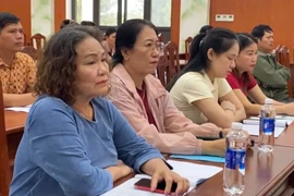 Các học viên tham gia lớp tập huấn. Ảnh: Thanh Tâm